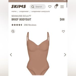 Skims Seamless Sculpt Brief Bodysuit